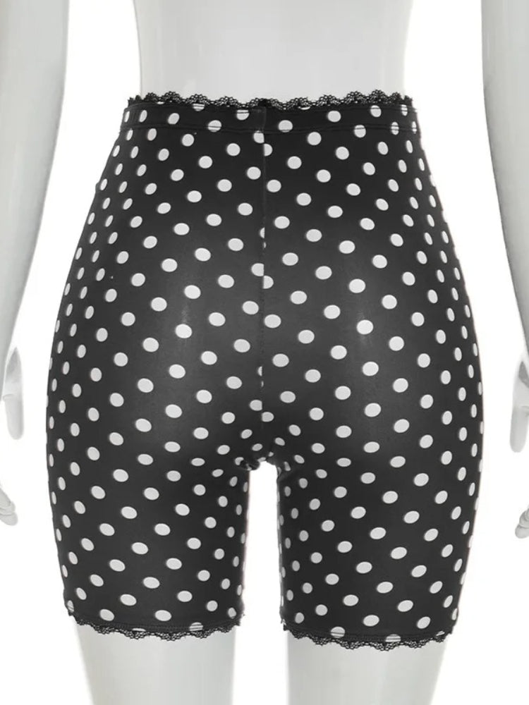 Joskaa Lace Bodycon Shorts Printed Trim Slim - shorts image 4
