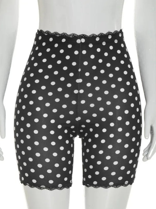 Joskaa Lace Bodycon Shorts Printed Trim Slim - shorts image 2