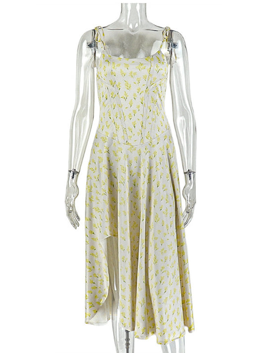 Joskaa Floral Print Backless Bodycon Dress - bodycon dress image 2