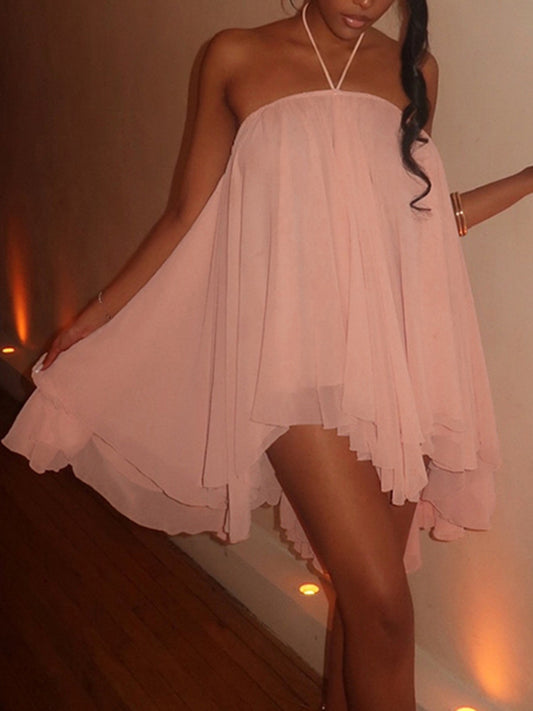 Joskaa Backless Halter Strapless Mini Dress - mini dress image 1