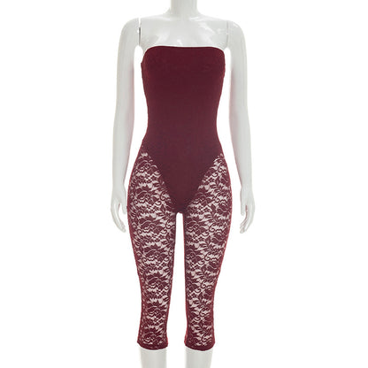 Joskaa Lace Backless Bodycon Romper - romper image 7
