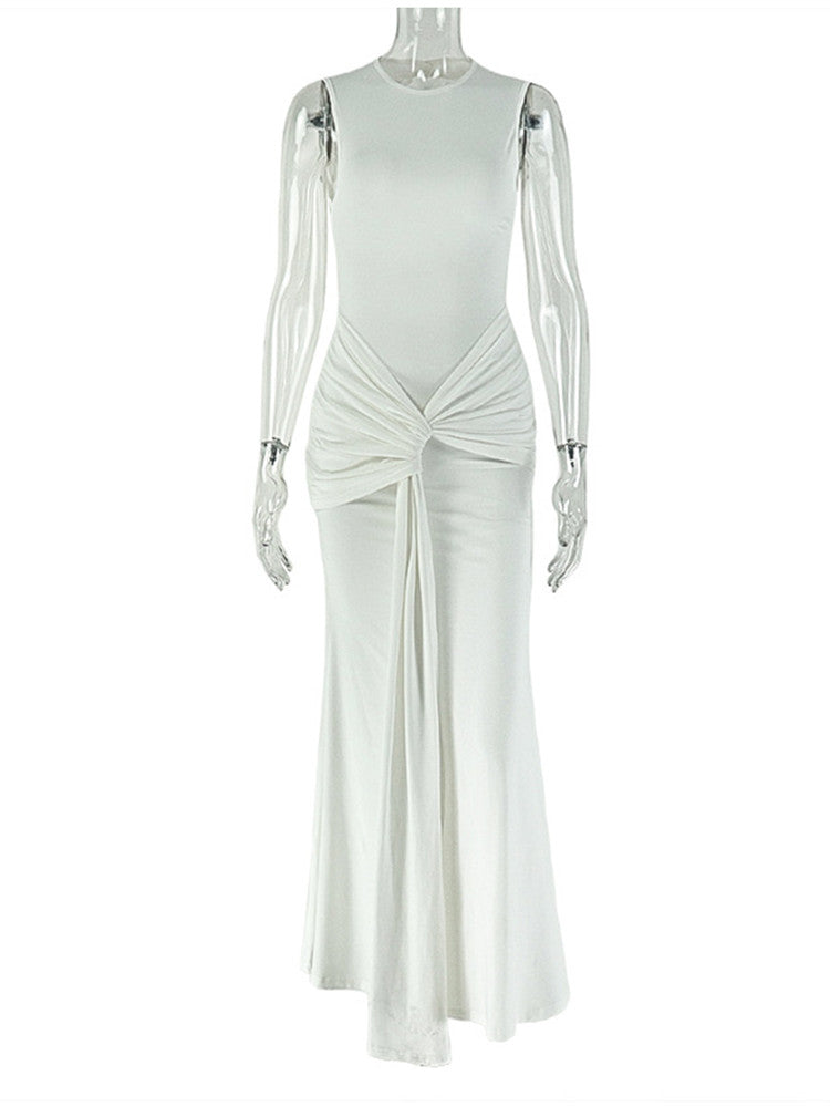 Joskaa Ruched Backless Sleeveless Bodycon Dress - bodycon dress image 2