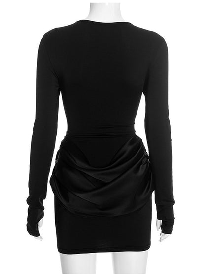 Joskaa Ruched Long Sleeve Bodycon Mini Dress - mini dress image 4