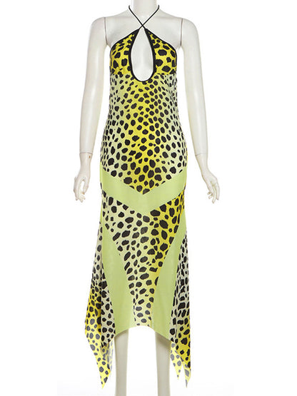 Joskaa Leopard Print Backless Sleeveless Maxi Dress - maxi dress image 2