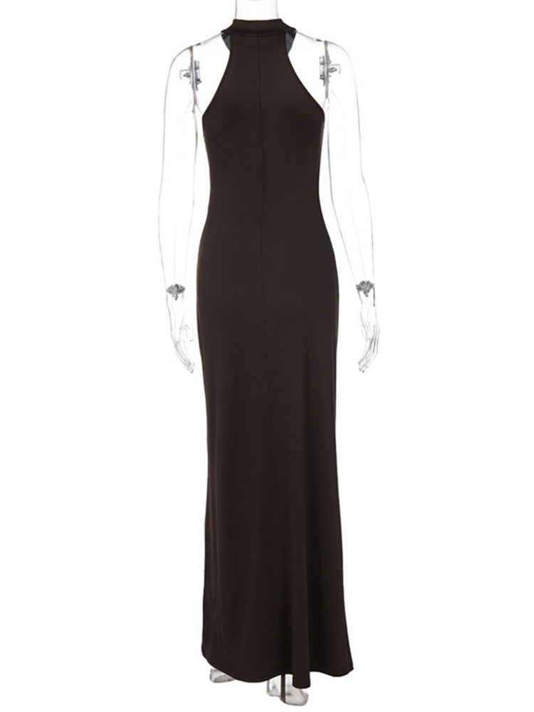 Joskaa Ruched Sleeveless Bodycon Maxi Dress - maxi dress image 4
