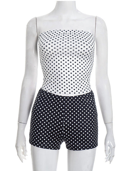 Joskaa Polka Dot Strapless Two Piece Set - two piece set image 2