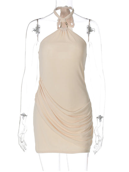 Joskaa Lace Mesh Ruched Backless Mini Dress - mini dress image 2