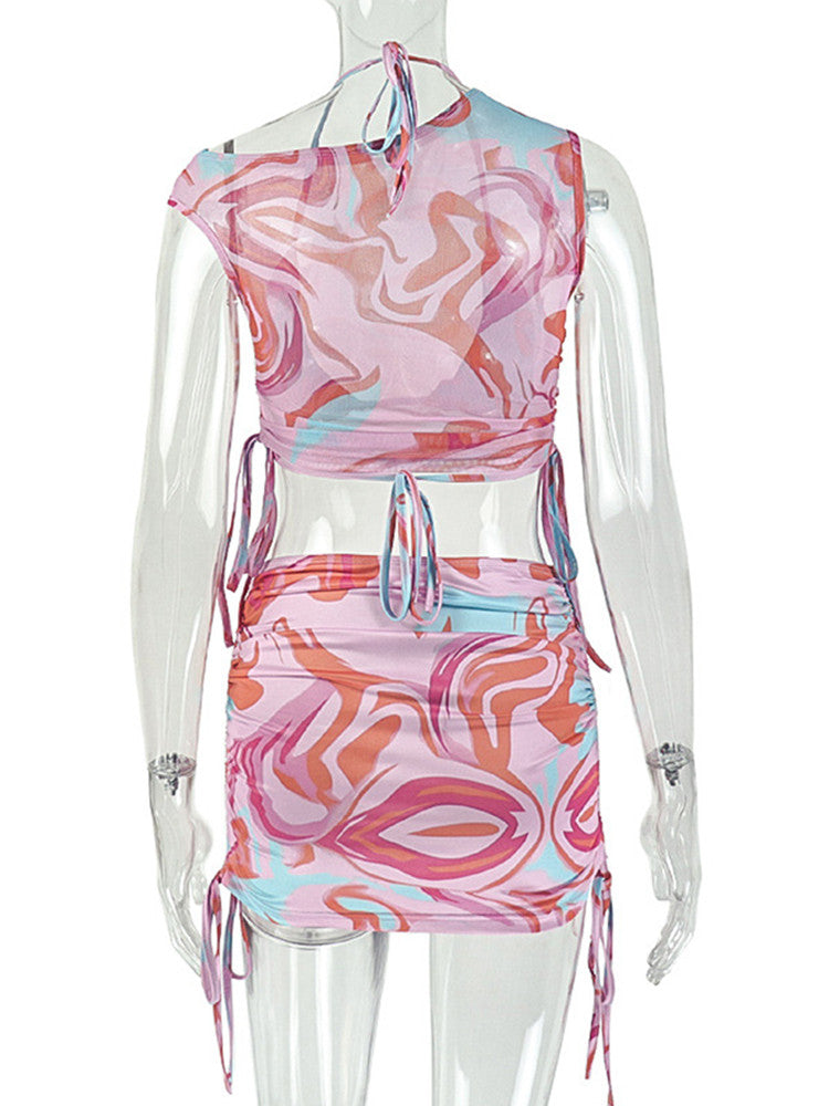 Joskaa Mesh Crop Mini Two Piece Set - two piece set image 4