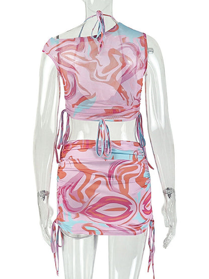 Joskaa Mesh Crop Mini Two Piece Set - two piece set image 4