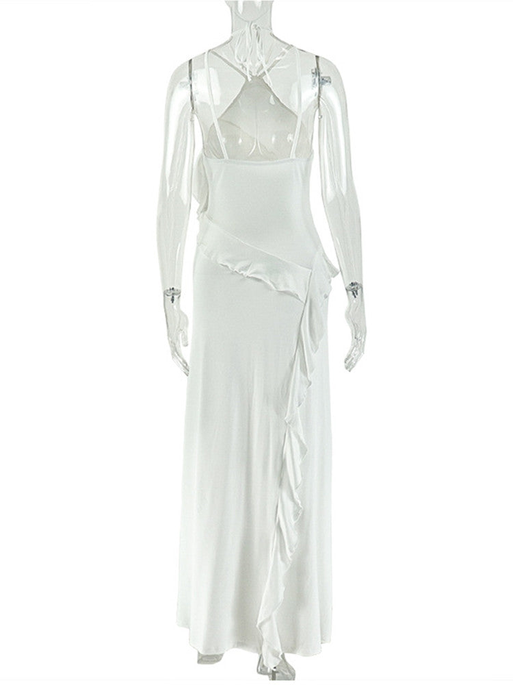 Joskaa Backless Halter Bodycon Maxi Dress - maxi dress image 4