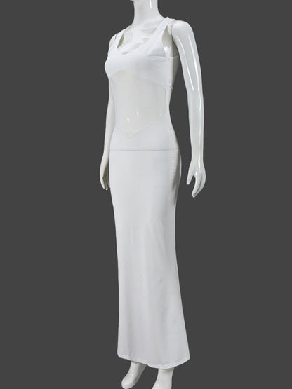 Joskaa Mesh Sleeveless Bodycon Maxi Dress - maxi dress image 3