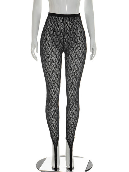 Joskaa Lace Mesh Bodycon High Waist Pants - pants image 4