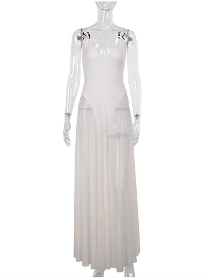 Joskaa Mesh Maxi Dress Solid Holiday See - maxi dress image 2