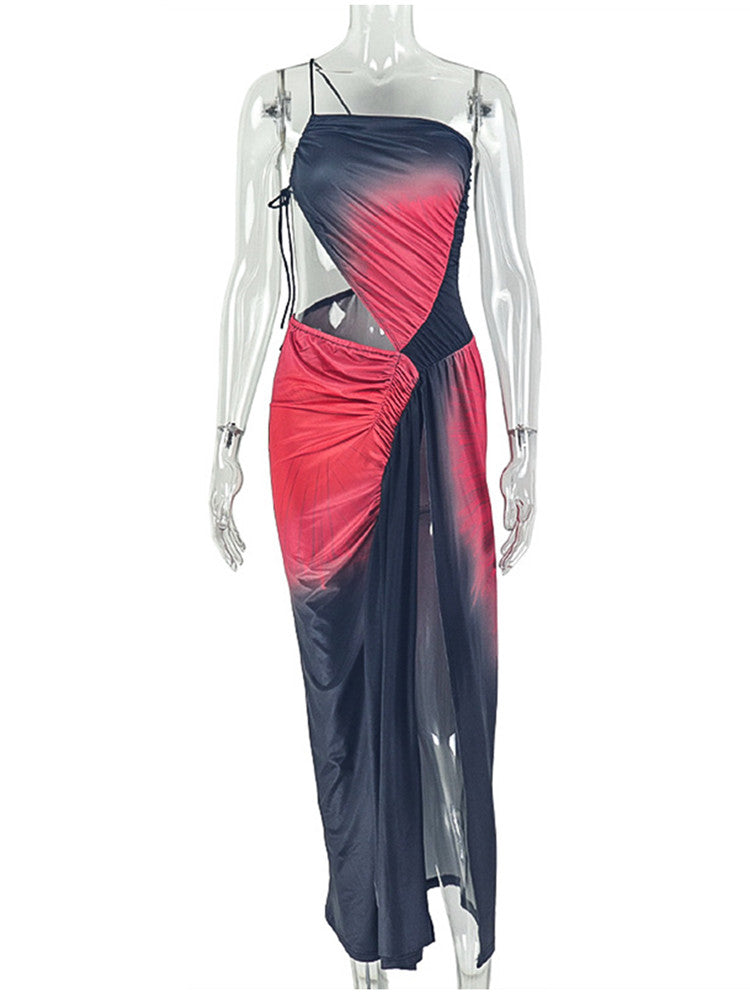 Joskaa Ruched Sleeveless Dress Gradient Print High - dress image 2
