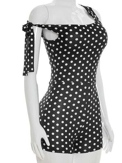 Joskaa Polka Dot Sleeveless Bodycon Romper - romper image 3