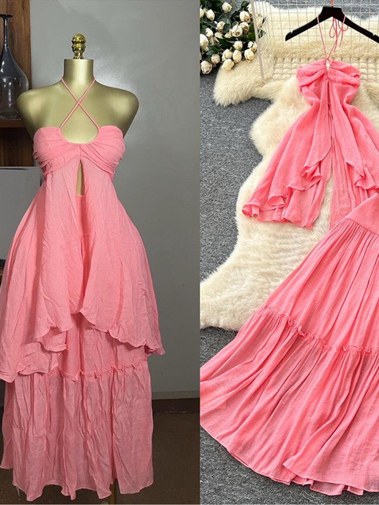 Joskaa Halter High Waist Maxi Two Piece Set - two piece set image 2
