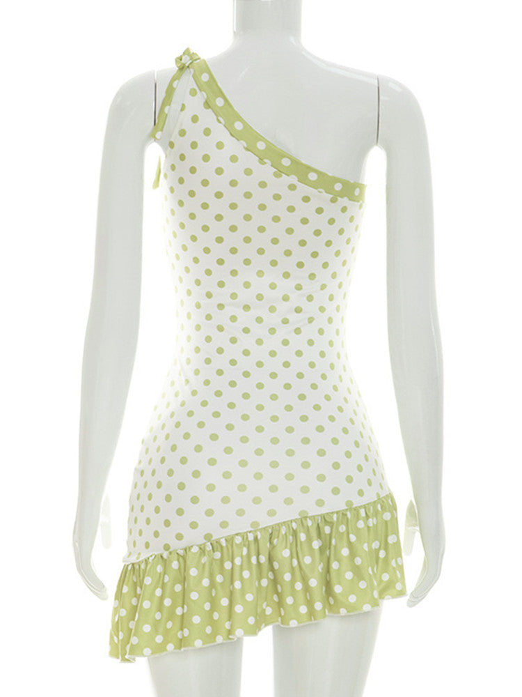 Joskaa Polka Dot Lace Backless Mini Dress - mini dress image 4