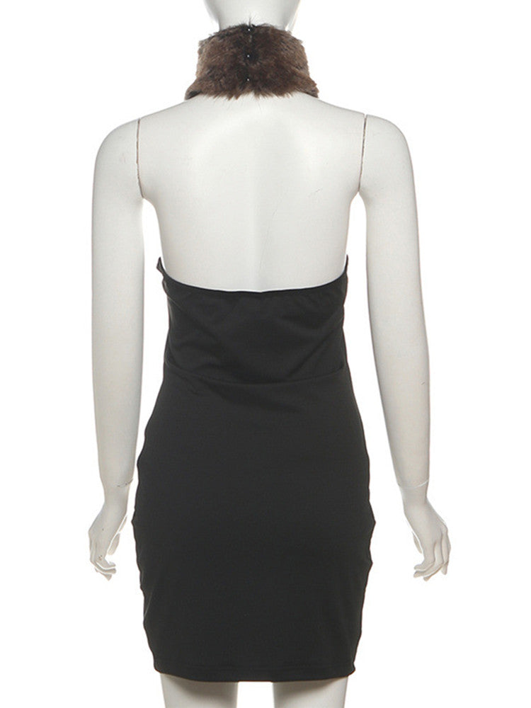 Joskaa Backless Halter Bodycon Mini Dress - mini dress image 4