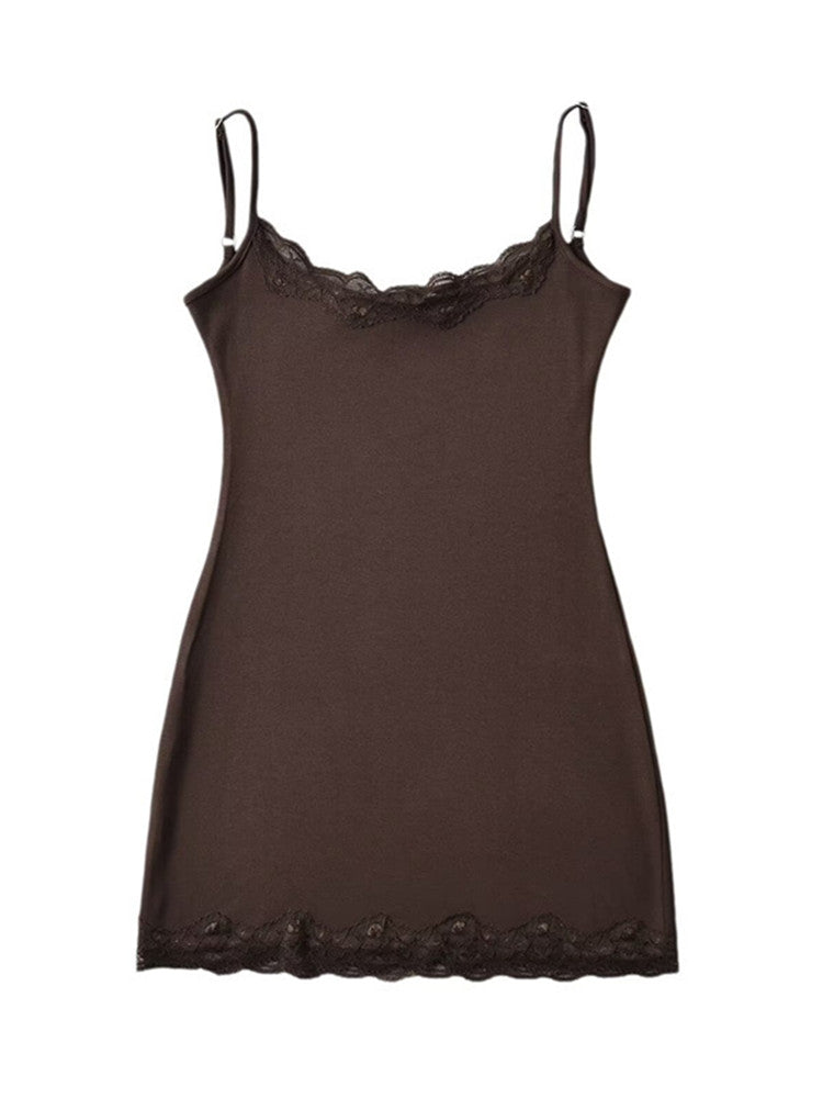 Joskaa Lace Sleeveless Mini Dress Cotton Stretch Slim - mini dress image 5