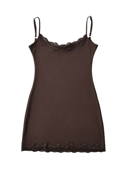 Joskaa Lace Sleeveless Mini Dress Cotton Stretch Slim - mini dress image 5