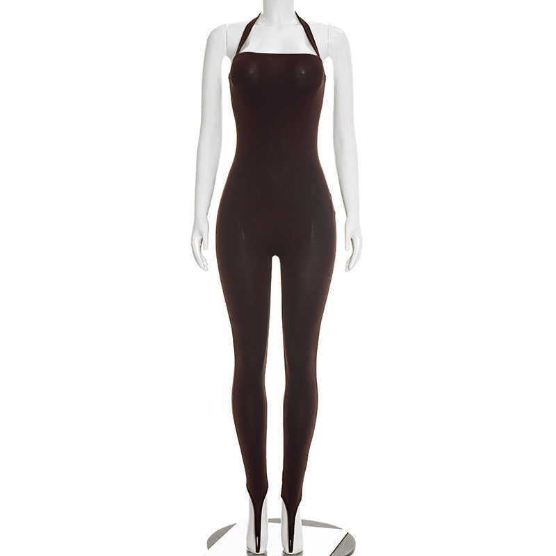 Joskaa Backless Halter Sleeveless Bodycon Romper - romper image 6