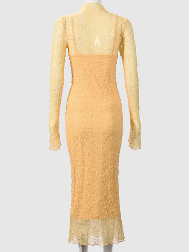 Joskaa Lace Long Sleeve Maxi Two Piece Set - two piece set image 4