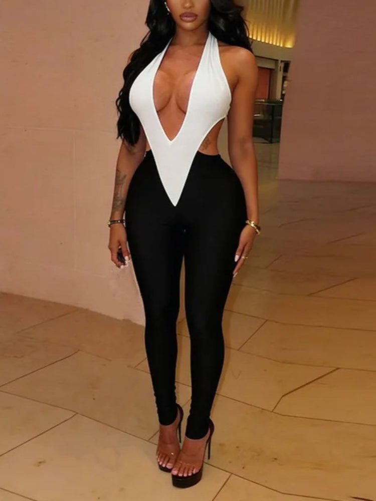 Joskaa Backless Halter Bodycon Romper - romper image 1