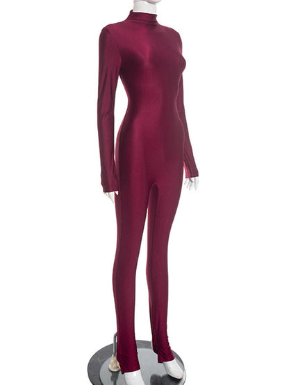 Joskaa Zip Up Long Sleeve Bodycon Romper - romper image 3