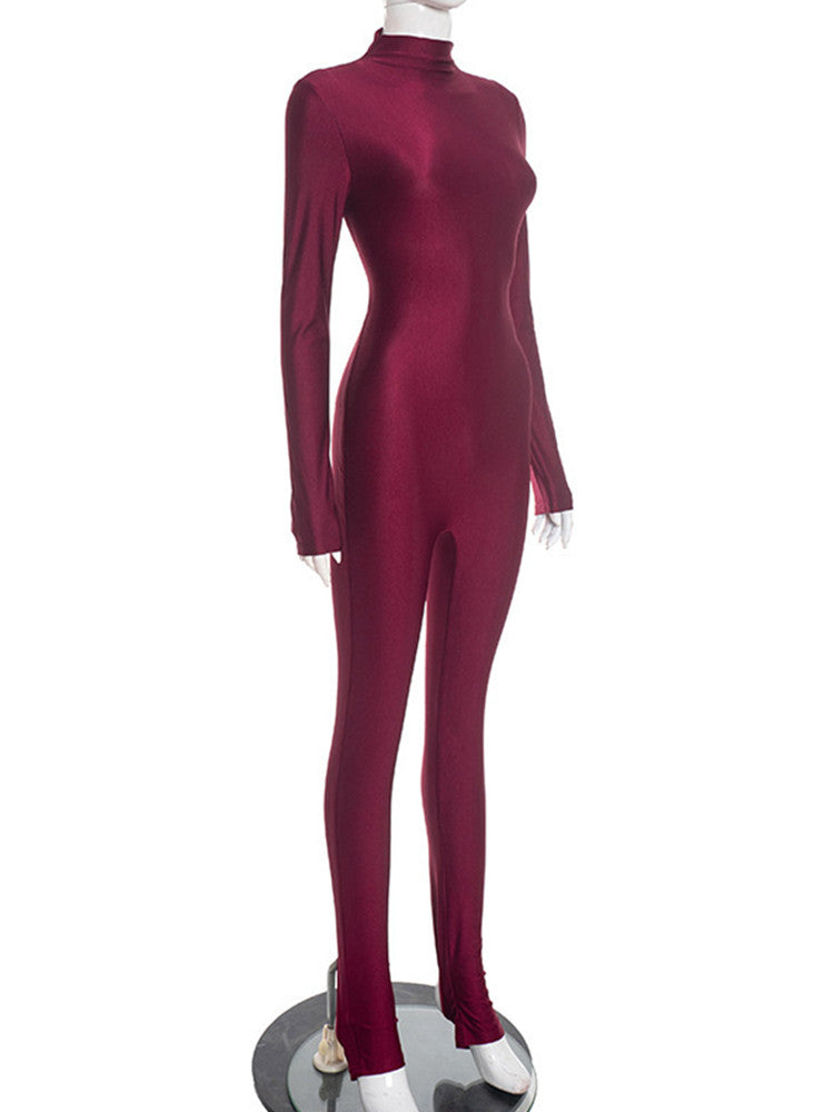 Joskaa Zip Up Long Sleeve Bodycon Romper - romper image 3
