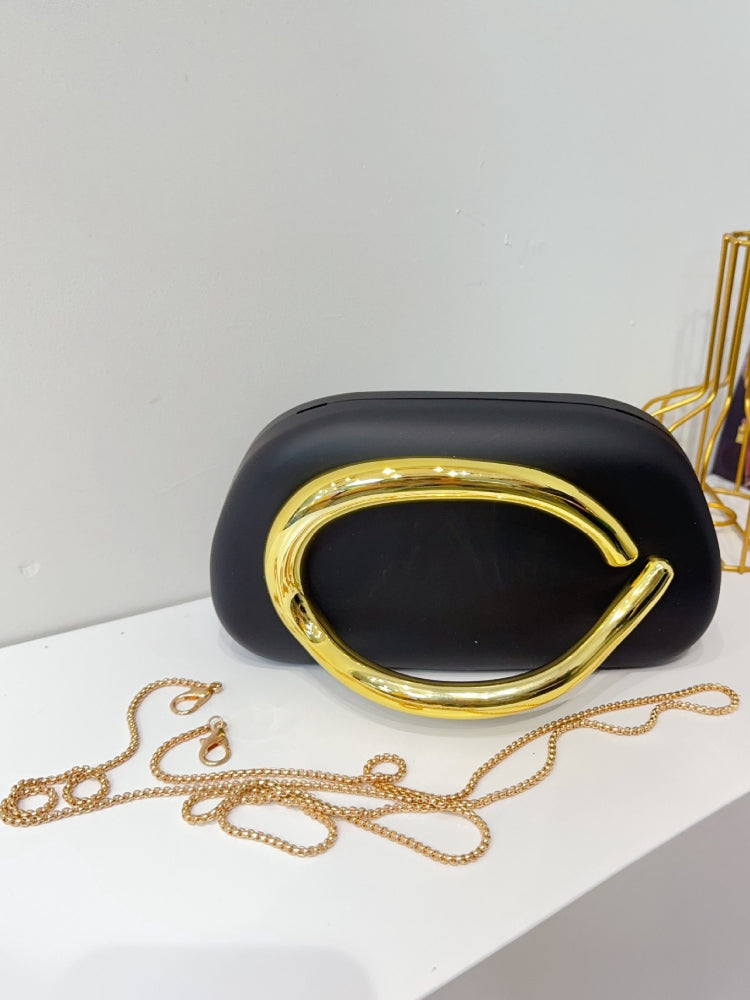 Women's Round Acrylic Evening Clutch Bag - Detail View 4