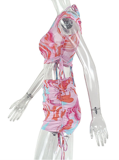 Joskaa Mesh Crop Mini Two Piece Set - two piece set image 3