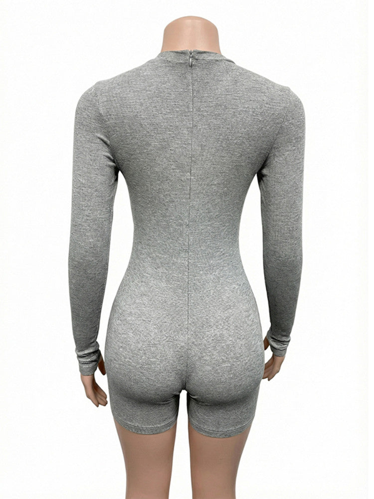 Joskaa Ribbed Knit Long Sleeve Bodycon Jumpsuit - jumpsuit image 4