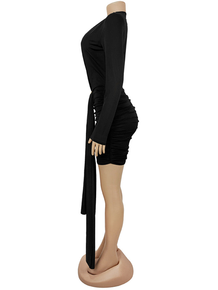 Joskaa Bodycon Mini Dress Solid Color Short - mini dress image 3