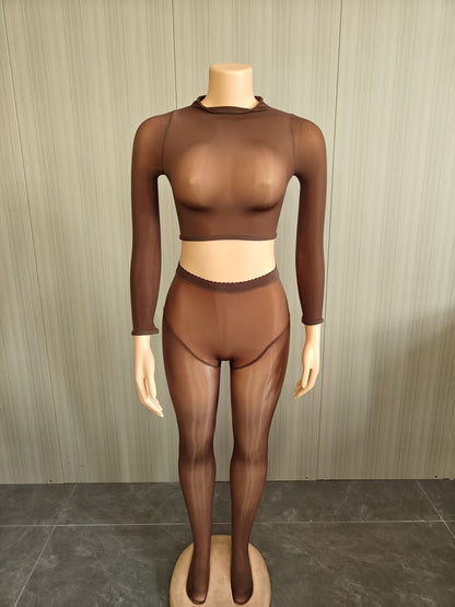 Joskaa Long Sleeve Crop Two Piece Set - two piece set image 8