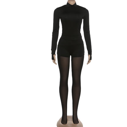 Joskaa Mesh Long Sleeve Two Piece Set - two piece set image 5