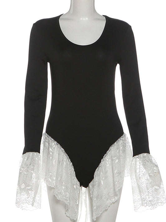 Joskaa Lace Long Sleeve Flare Bodysuit - bodysuit image 2