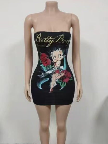 Joskaa Floral Print Strapless Mini Dress - mini dress image 4