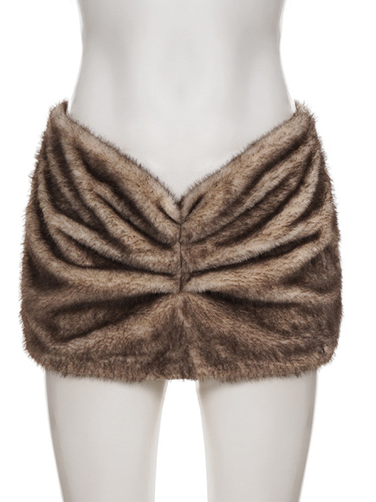 Joskaa Zip Up Bodycon Pleated Mini Skirt - skirt image 3