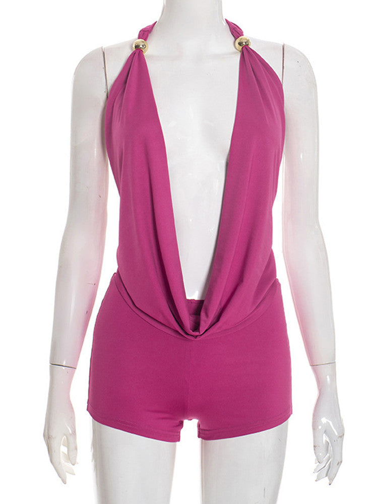 Joskaa Backless Halter Two Piece Set - two piece set image 2
