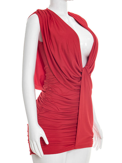 Joskaa Ruched Sleeveless Bodycon Mini Dress - mini dress image 4