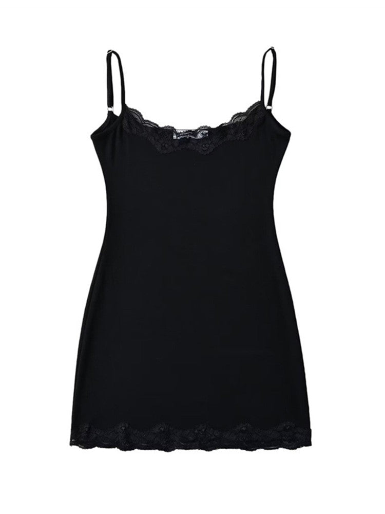 Joskaa Lace Sleeveless Mini Dress Cotton Stretch Slim - mini dress image 3