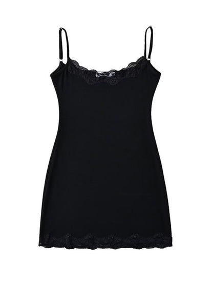Joskaa Lace Sleeveless Mini Dress Cotton Stretch Slim - mini dress image 3
