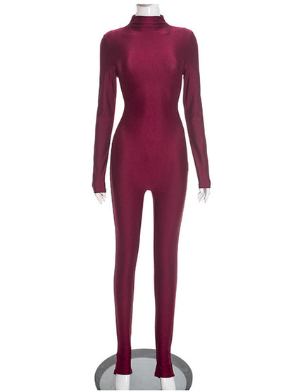 Joskaa Zip Up Long Sleeve Bodycon Romper - romper image 2