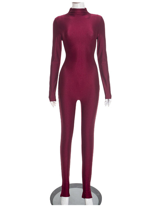 Joskaa Zip Up Long Sleeve Bodycon Romper - romper image 2