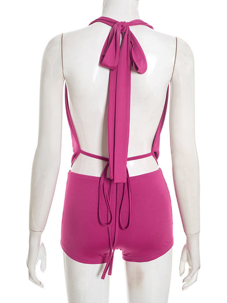 Joskaa Backless Halter Two Piece Set - two piece set image 4