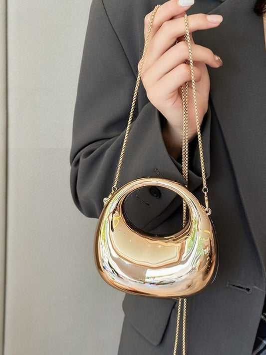 Women's Crescent Acrylic Mini Chain Bag - Detail View 1