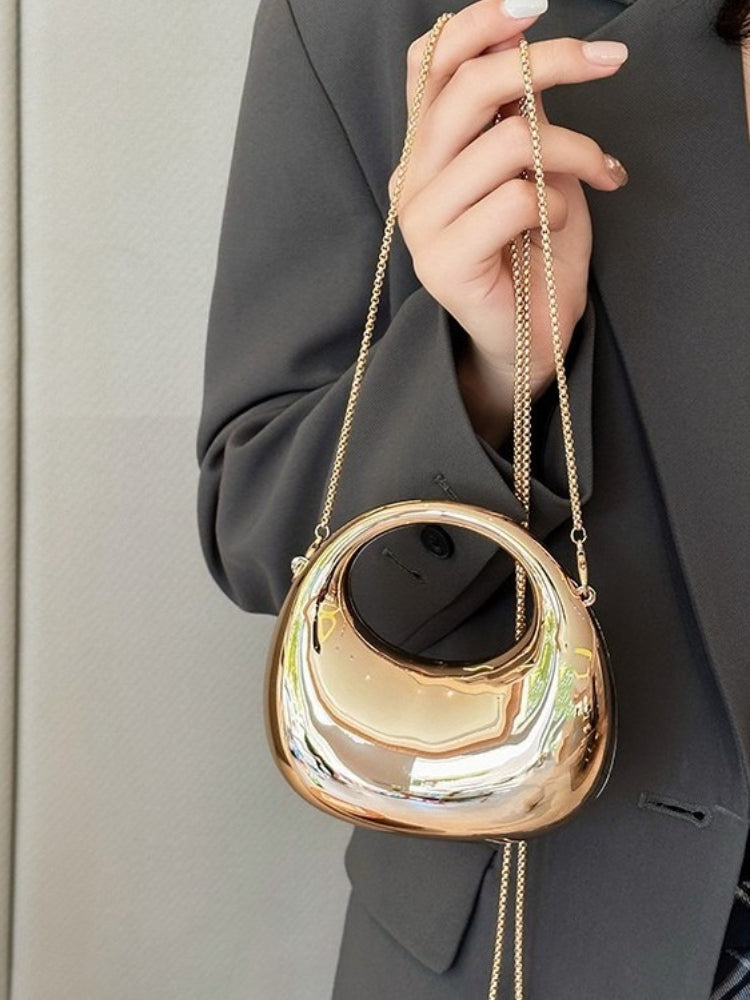 Women's Crescent Acrylic Mini Chain Bag - Detail View 1