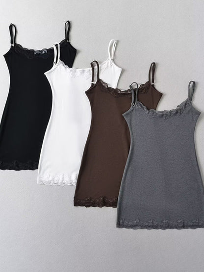 Joskaa Lace Sleeveless Mini Dress Cotton Stretch Slim - mini dress image 2