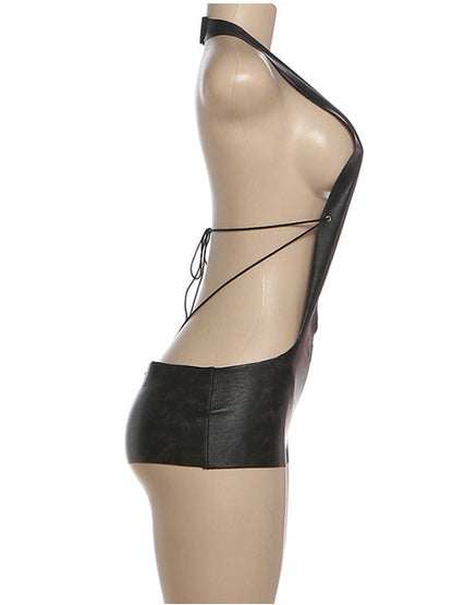 Joskaa Backless Halter Sleeveless Bodycon Romper - romper image 4