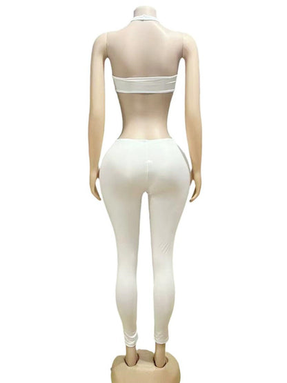 Joskaa Backless Halter Strapless Bodycon Two Piece Set - two piece set image 3